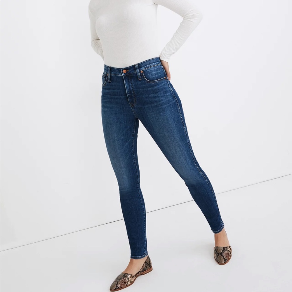 Madewell 10 inch high rise skinny in Bradshaw wash